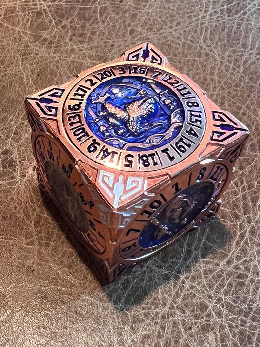 Cube Spinner - Copper and Blue