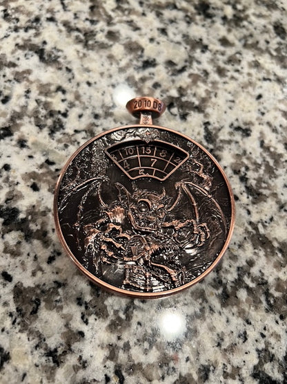 Antique Copper Stopwatch Spinner Dice