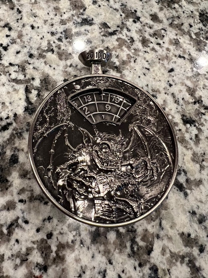 Antique Silver Stopwatch Spinner Dice