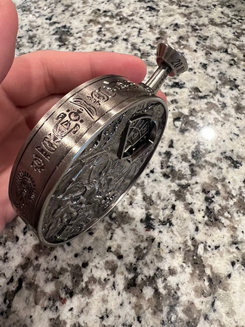 Antique Silver Stopwatch Spinner Dice