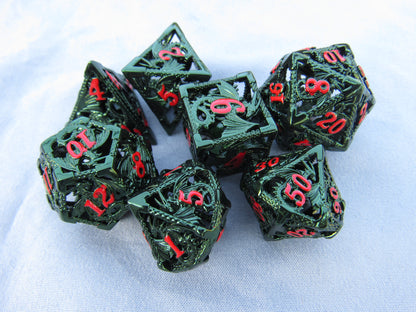Green and Red Dragon Hollow Dice