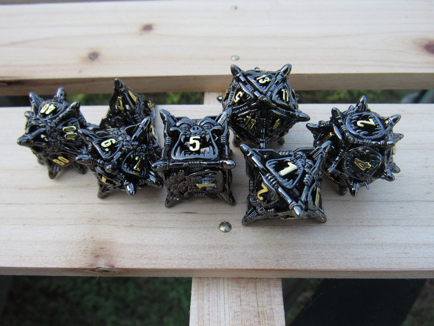 Black and Gold Mimic Hollow Dice