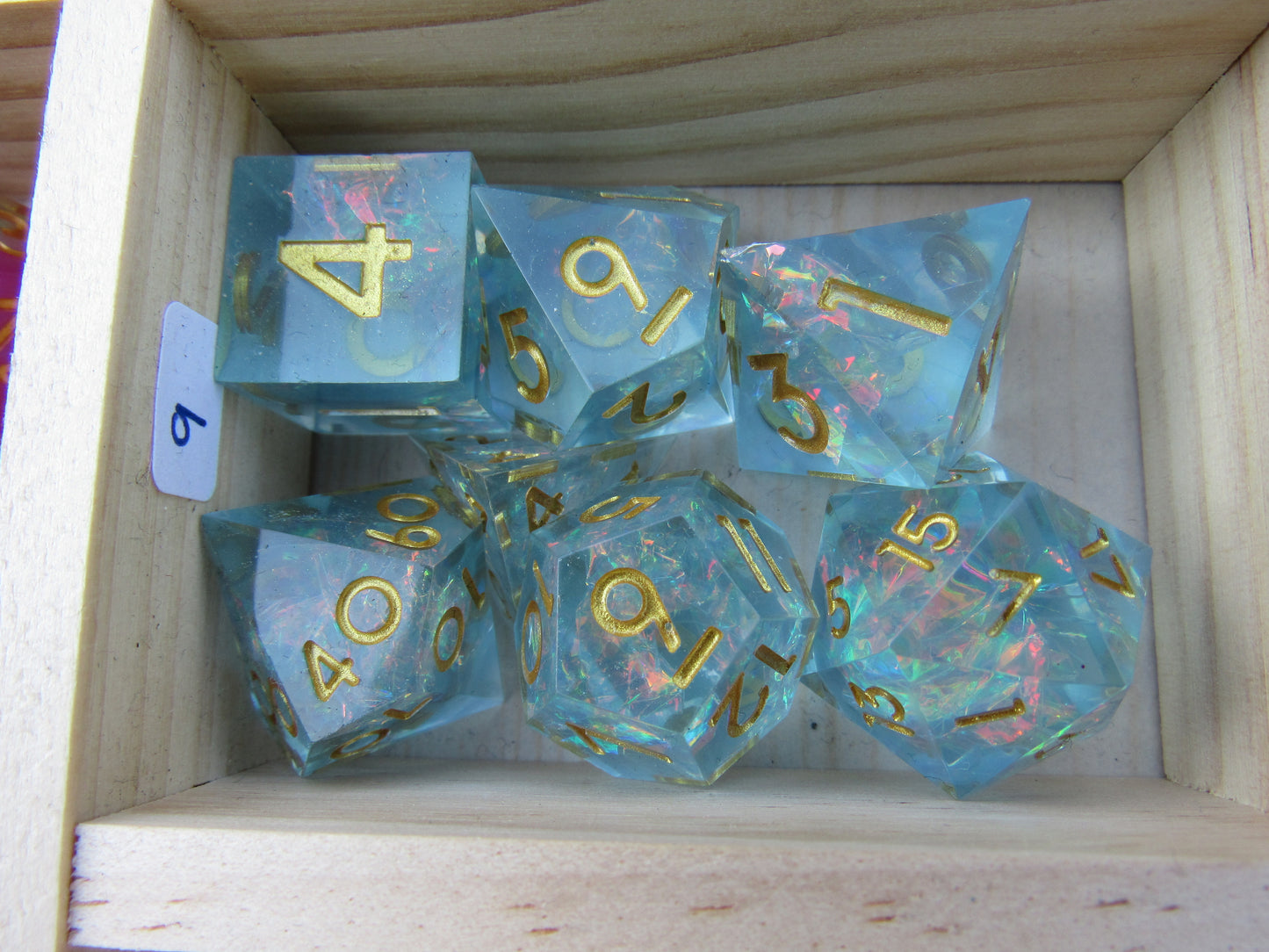 Sky Blue Sharp Resin Dice