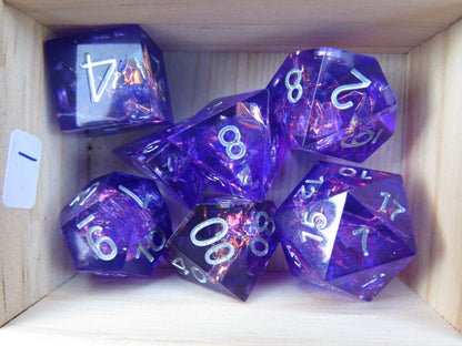 Purple Sharp Resin Dice