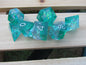 Teal Sharp Resin Dice