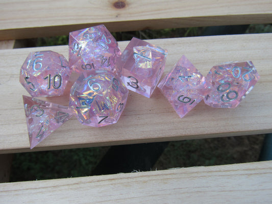 Pale Pink Sharp Resin Dice