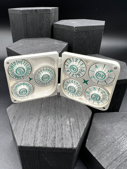 Folding Wallet Spinner - Silver and Green