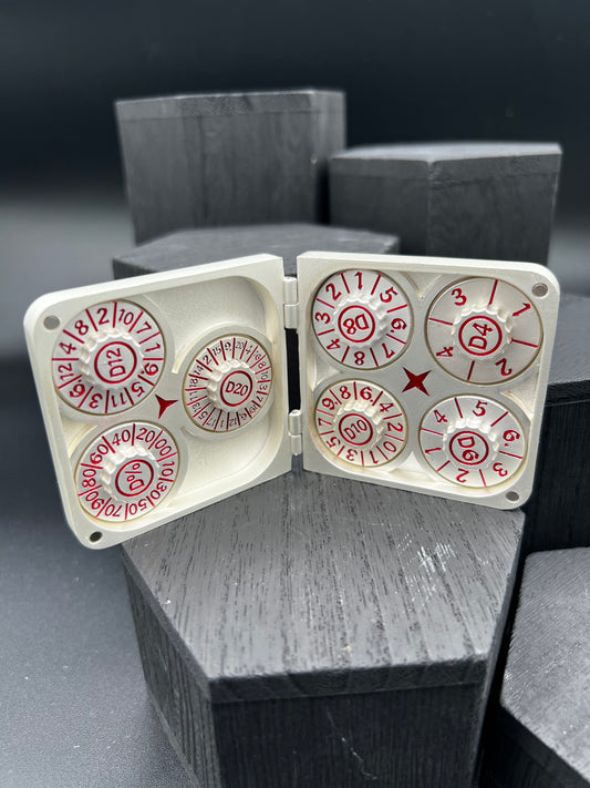 Folding Wallet Spinner - Silver and Red