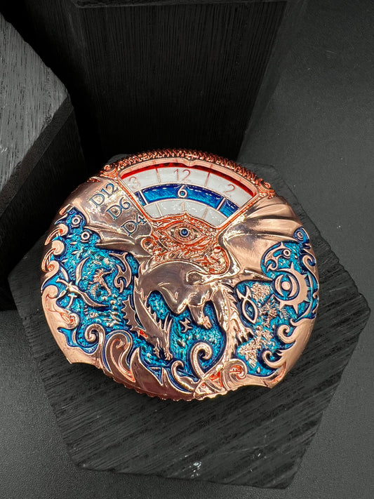 Dragon Spinner - Rose Gold and Teal