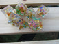 Rainbow Floral Sharp Resin Dice