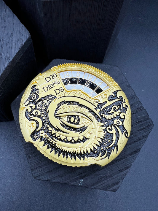 Dragon Spinner - Brass, Black, and White