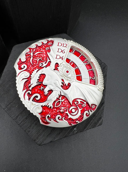 Dragon Spinner - Silver and Red