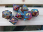 Red and Blue Eyeball Liquid Core Sharp Resin Dice