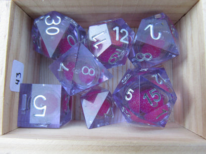 Pink Liquid Core Sharp Resin Dice