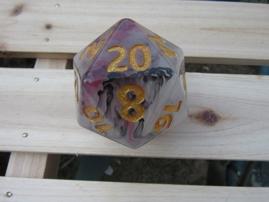 Giant Red Jade D20