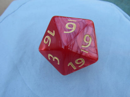 Giant Red Pearl D20