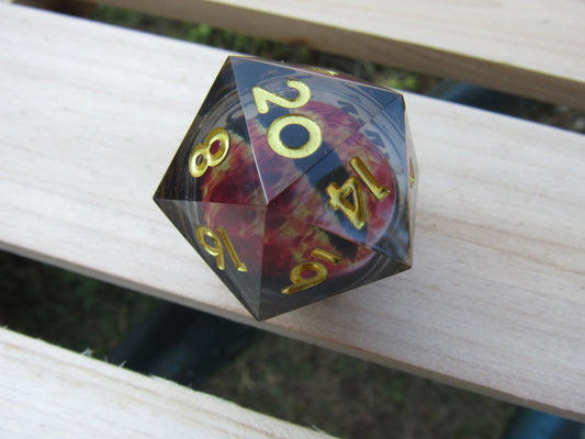 Red Dragon Eye Liquid Core Large D20