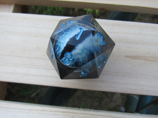 Blue Dragon Eye Liquid Core Large Spindown D20