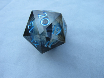 Blue Dragon Eye Liquid Core Large Spindown D20