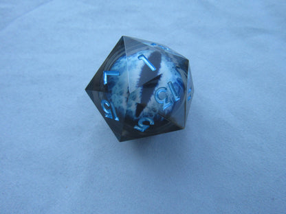 Blue Dragon Eye Liquid Core Large D20