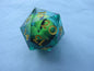 Green Dragon Eye Liquid Core Large Spindown D20