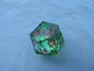 Green Glitter Liquid Core Large Spindown D20