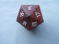 Red and Black Laminated Large Wood D20
