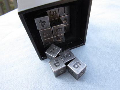 Antique Silver 36 pack of D6's