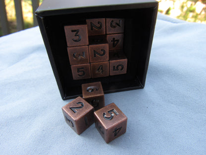 Antique Copper 36 pack of D6's