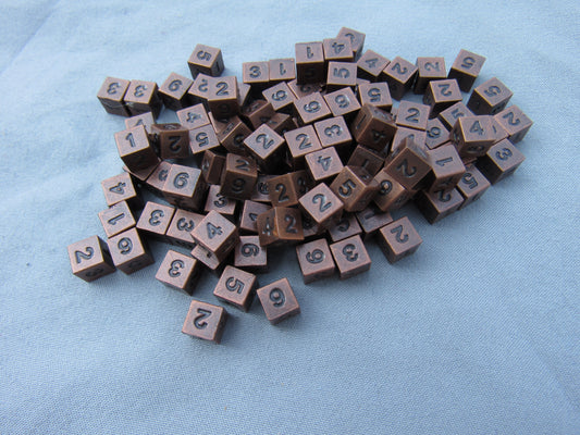 Antique Copper 100 pack of D6's