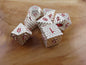 Silver and Red Dragon Scale Dice