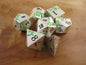 GLOW Silver and Green Plum Blossom Dice