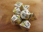 Silver and Yellow Plum Blossom Dice