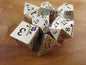Silver and Purple Plum Blossom Dice