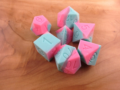 Pink and Blue Silicone Dice