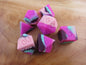 Pink, Rose, Teal, and Purple Silicone Dice