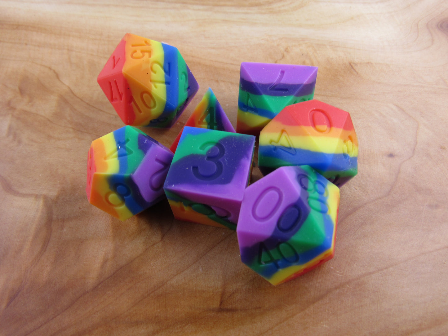 Rainbow Silicone Dice