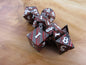 Gunmetal and Red Striped Dice