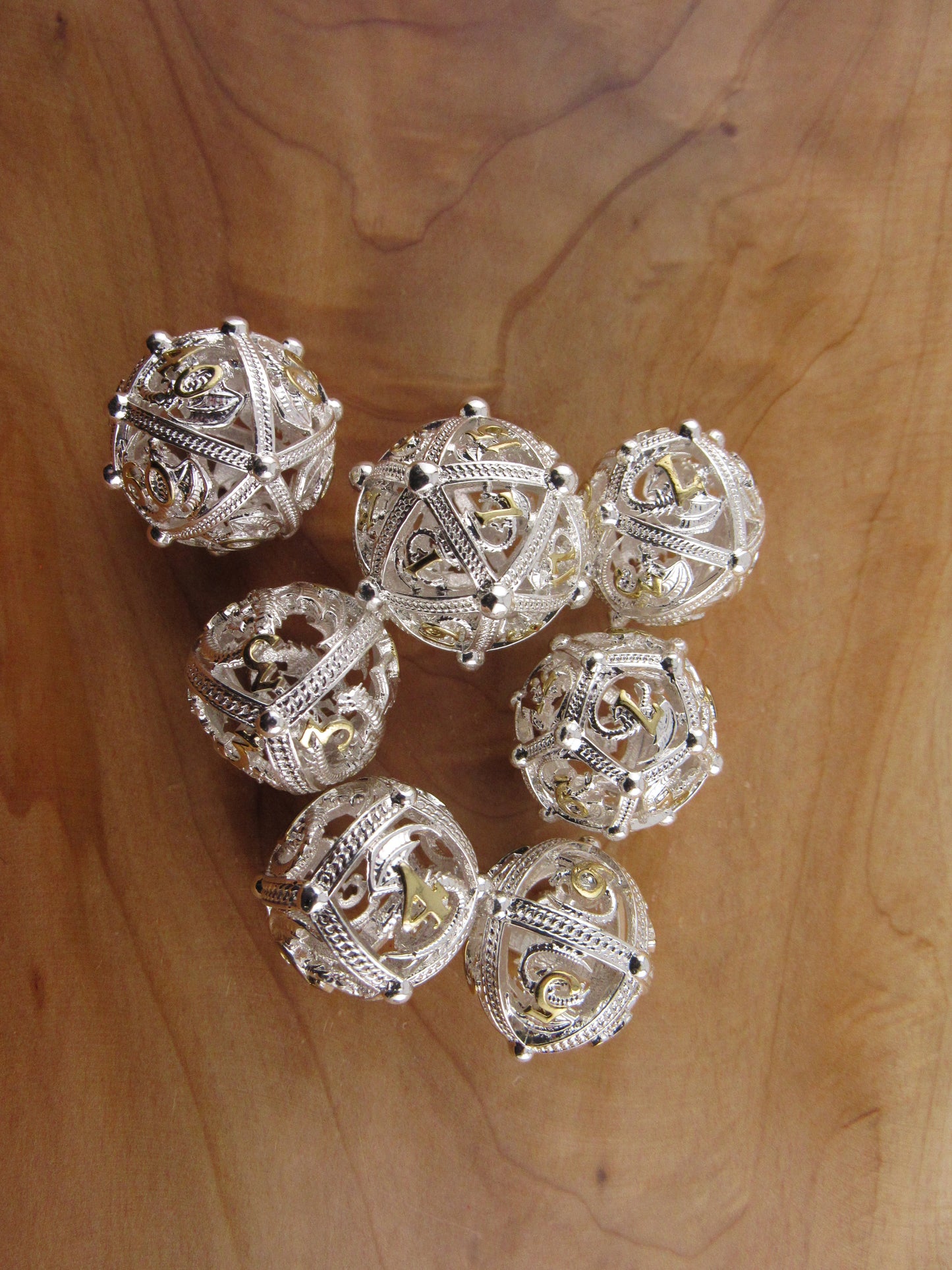 Silver Hollow Spherical Dice