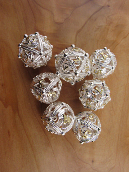 Silver Hollow Spherical Dice