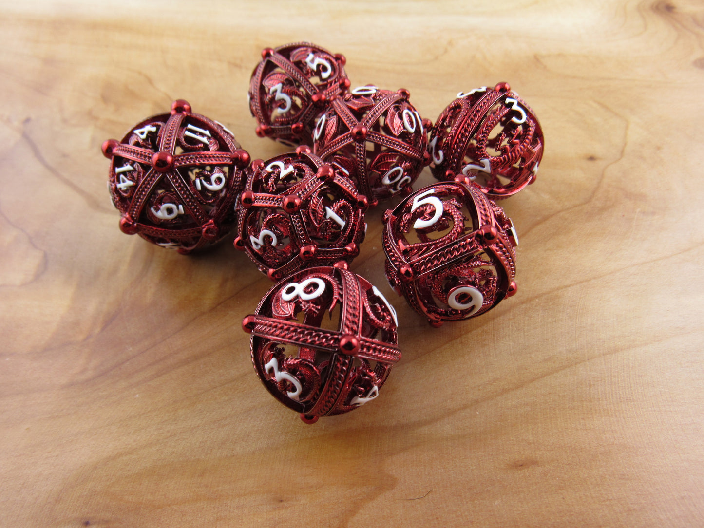 Red Hollow Spherical Dice