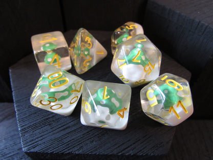 Green Mushroom Dice Set