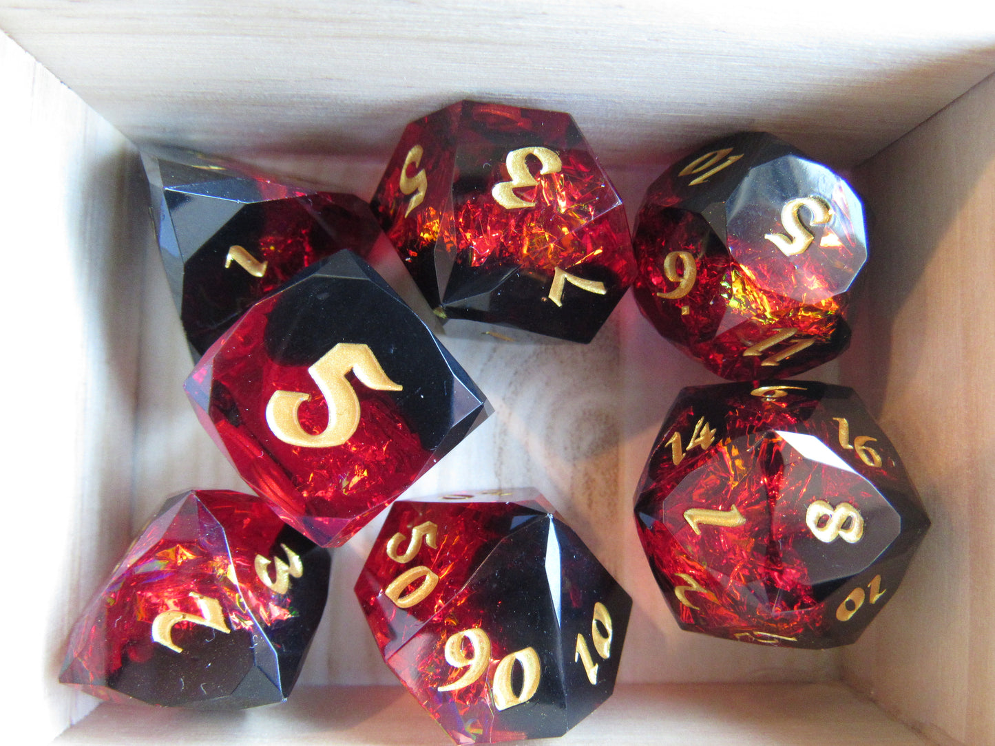 Faceted Resin Dice Set