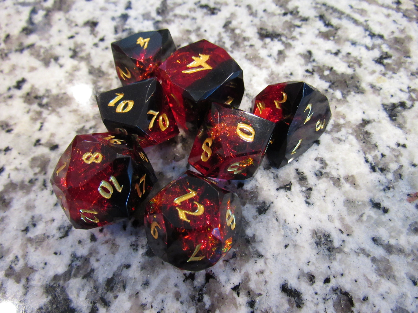 Faceted Resin Dice Set
