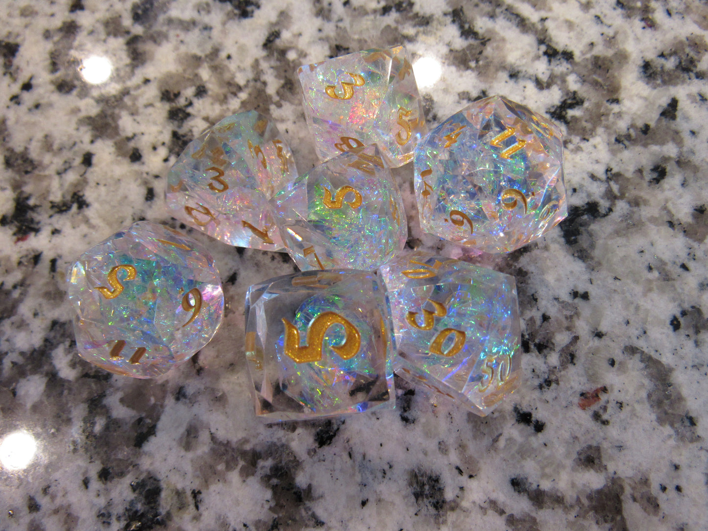 Faceted Resin Dice Set