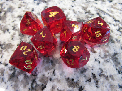 Faceted Resin Dice Set