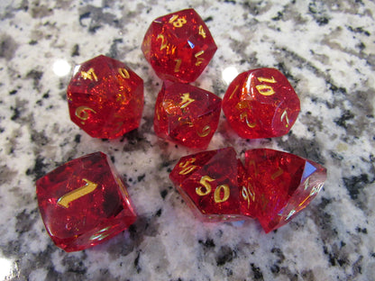 Faceted Resin Dice Set