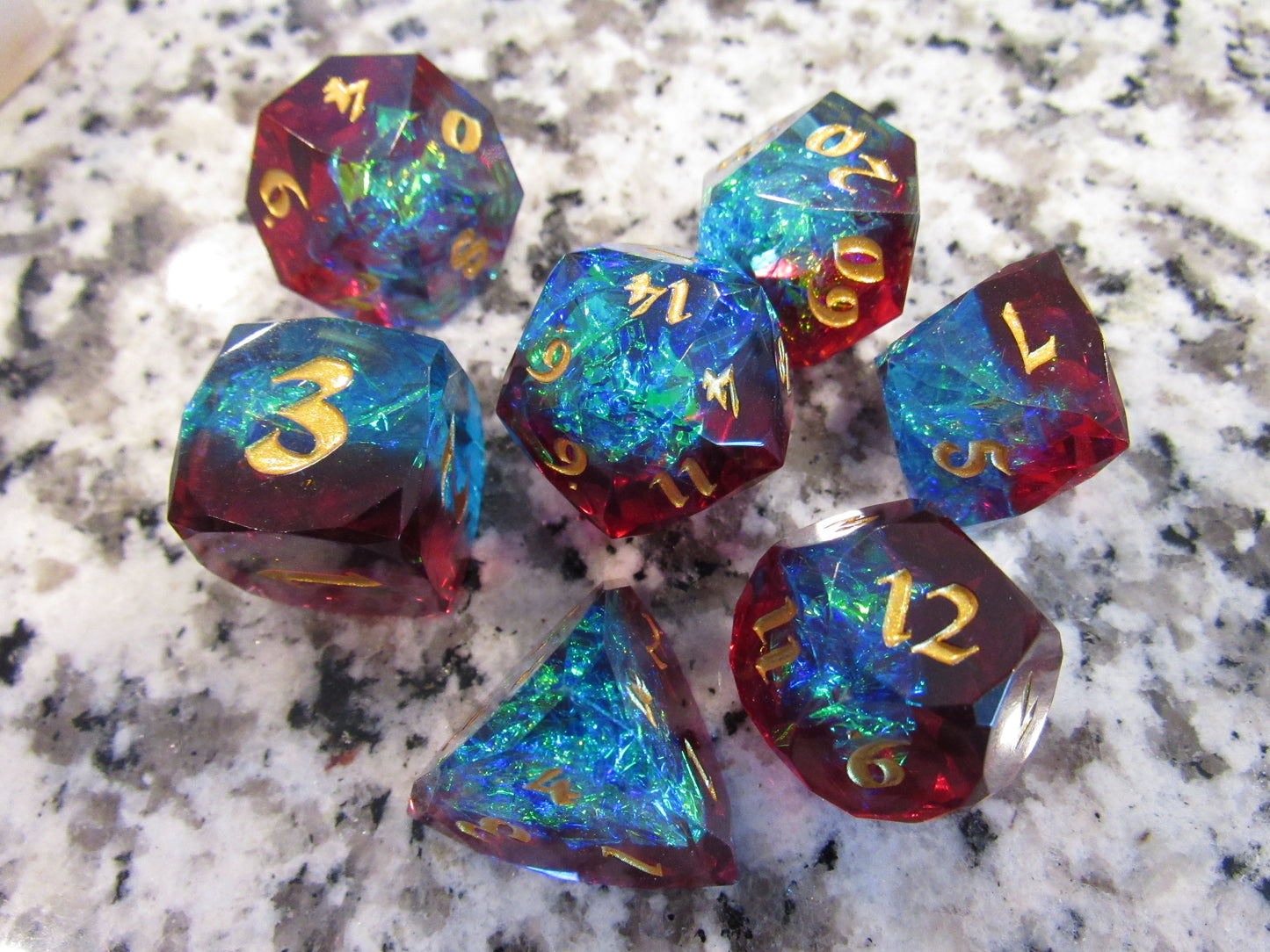 Faceted Resin Dice Set
