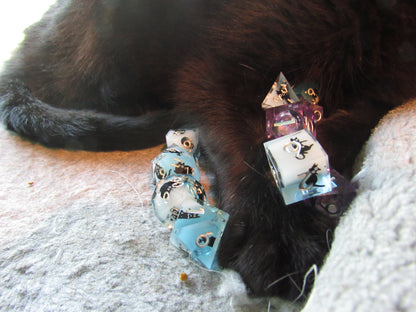 Cat Sharp Resin Dice Set