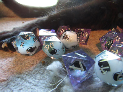 Cat Sharp Resin Dice Set